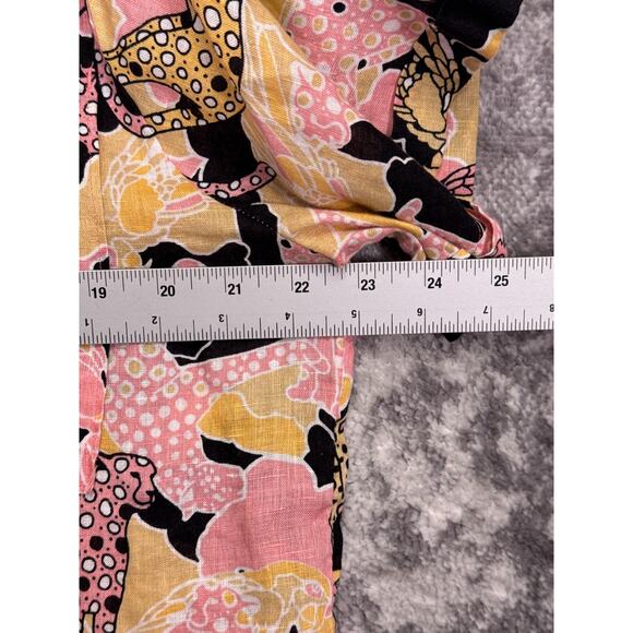 Maeve Surf Shirt XL Womens Anthropologie Linen Animal Print Camp Collar Top - Picture 4 of 8